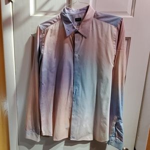 Paul Smith Paintmark Multicolor Dress Shirt Size L